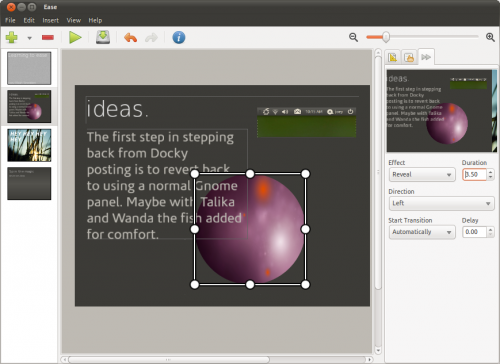 Ease Presentation app in Ubuntu
