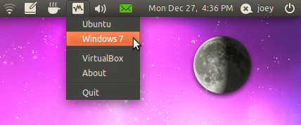 Indicator virtualbox for Ubuntu