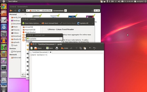 dark toolbars in Ubuntu 11.04