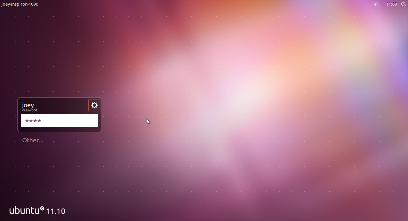 Página de inicio de Ubuntu 11.10 beta1